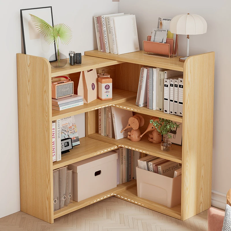 Extensible Bookshelf 3-Tis Low Bookshelf Corner storage shelf in the living room Rebook shelf 2colors