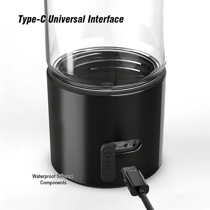 Electric Hydrogen Water Generator Bottle SPE+PEM Dual Chamber lonizer&Time Display Performance Electrolytic Hydrogen Water