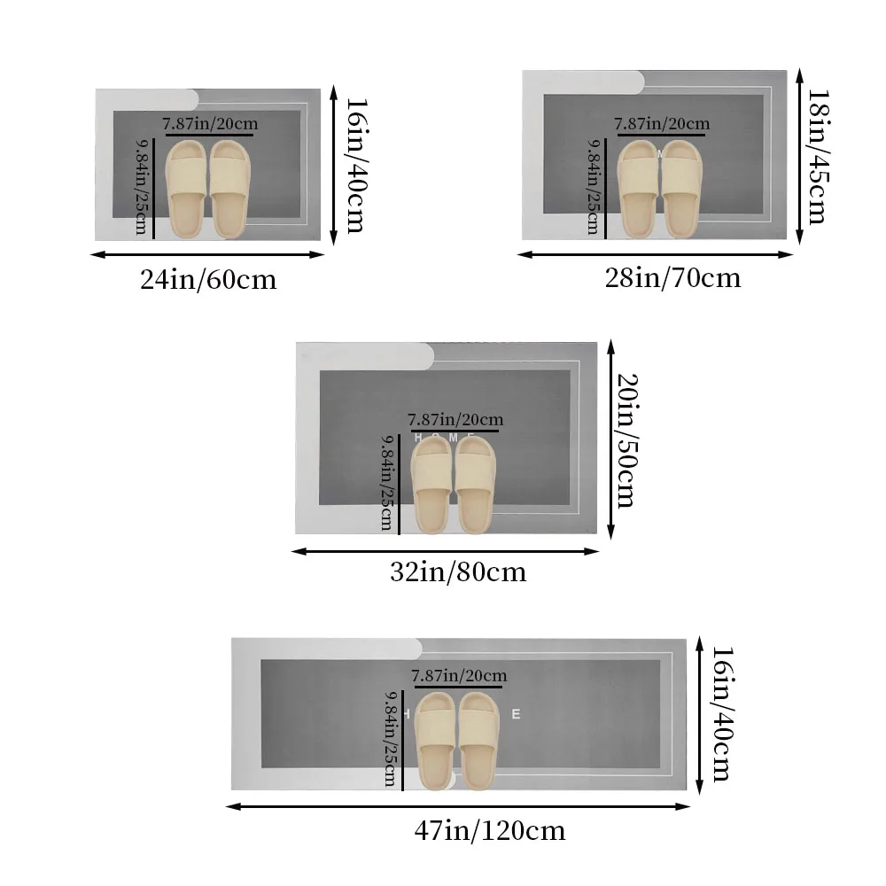 1PC, kitchen and bathroom toilet diatom mud oil absorbent pad, anti-skid anti-grease pad, anti-dirty can be scrub-free carpet, a