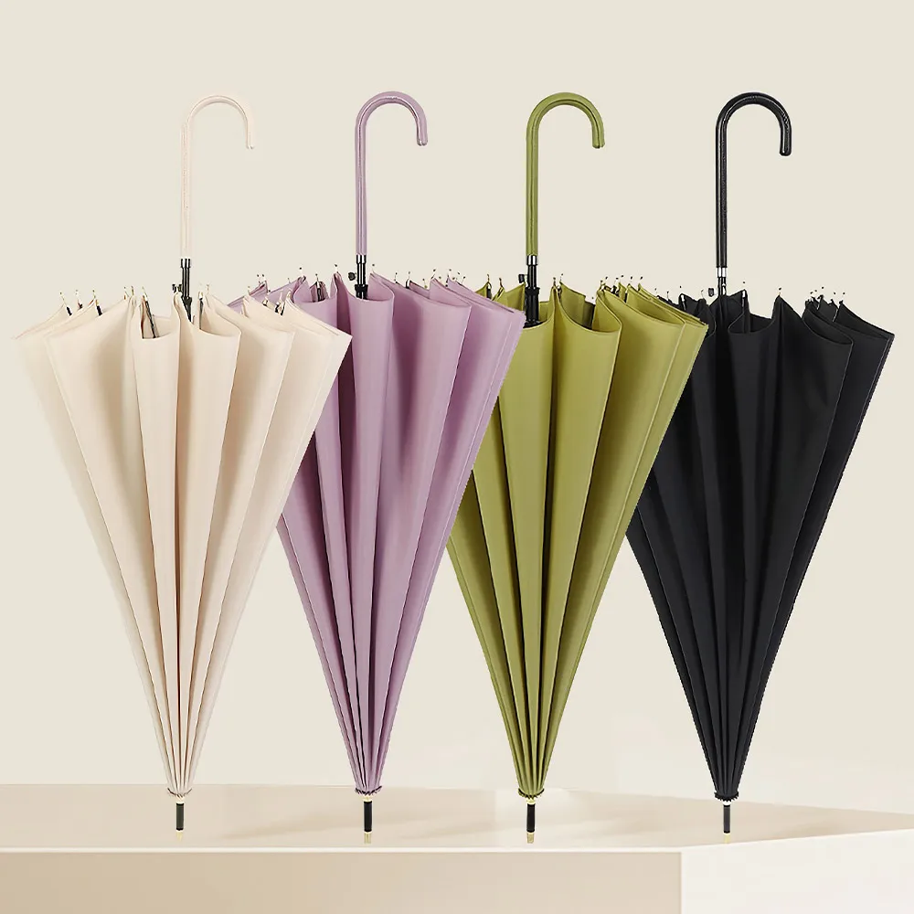 Durable pastel fashion 16k long umbrella automatic umbrella