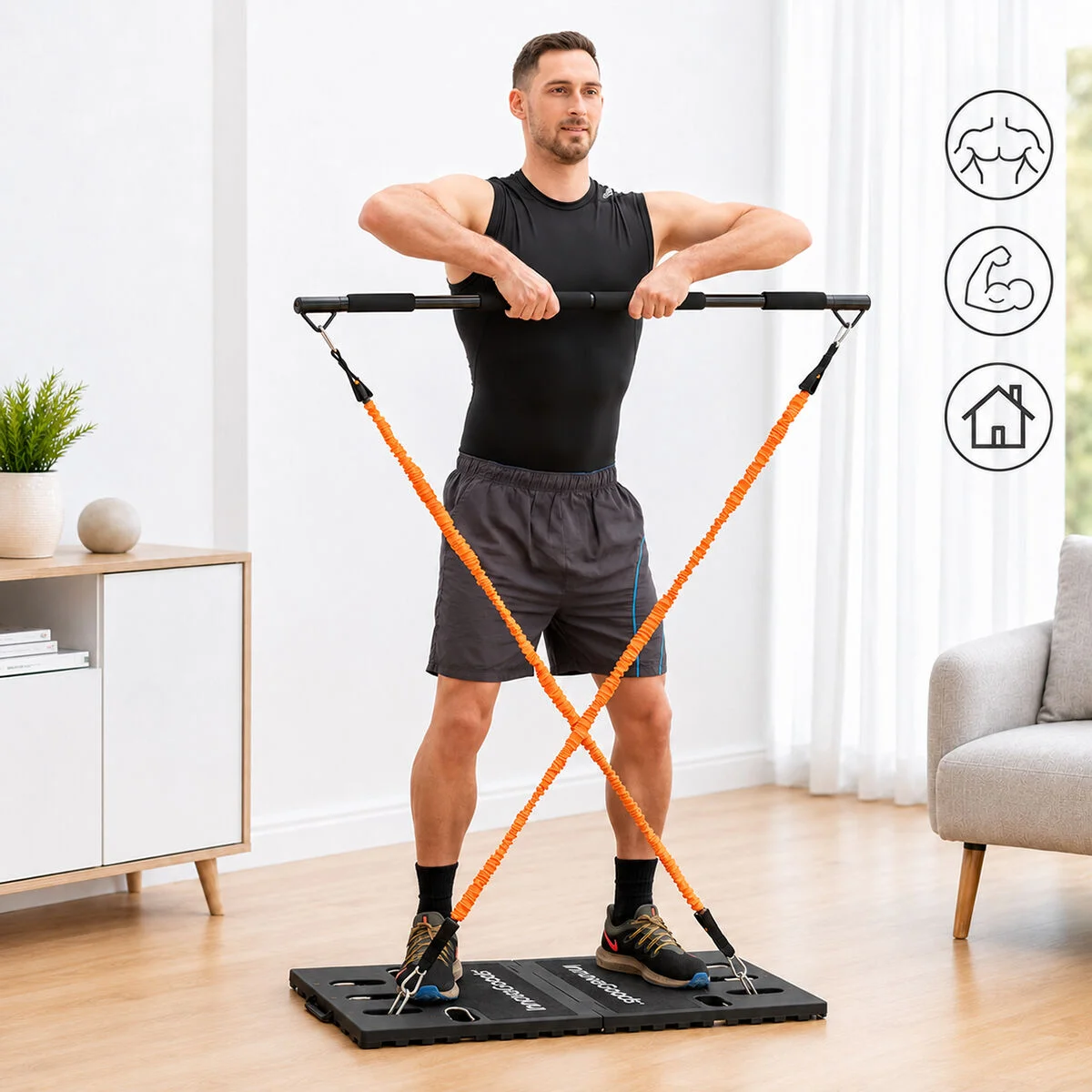 Geïntegreerd draagbaar trainingssysteem met oefenhandleiding Gympak Max InnovaGoods