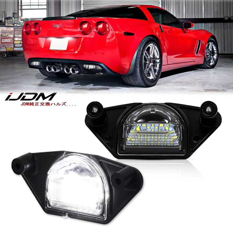 2pc LED License Number Plate Light For Chevrolet Corvette C4 C5 C6 Impala Monte Lumina SSR S10 Beretta C1500 C2500 C3500 Pontiac