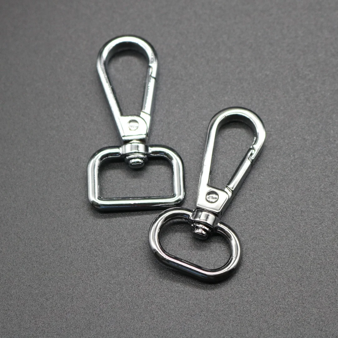 High Quality 2 Pcs Alloy Bag Strap Accessories Buckle Snap Hook Key Chain Ring Buckles Swivel Lobster Clasp Buckle