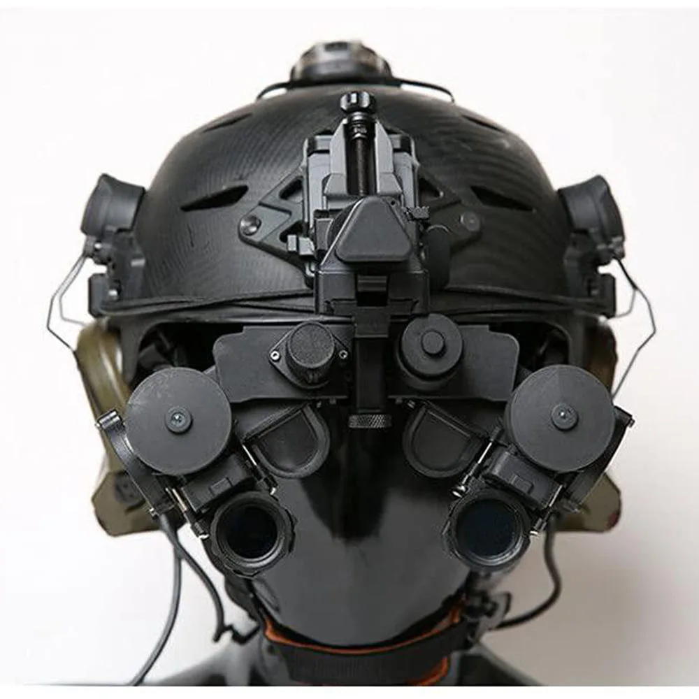 Tactical Night Vision Model Helmet Set, Adjustable Lifting NVG Non-Functional Hunting Kit for Airsoft Paintball Role Playing