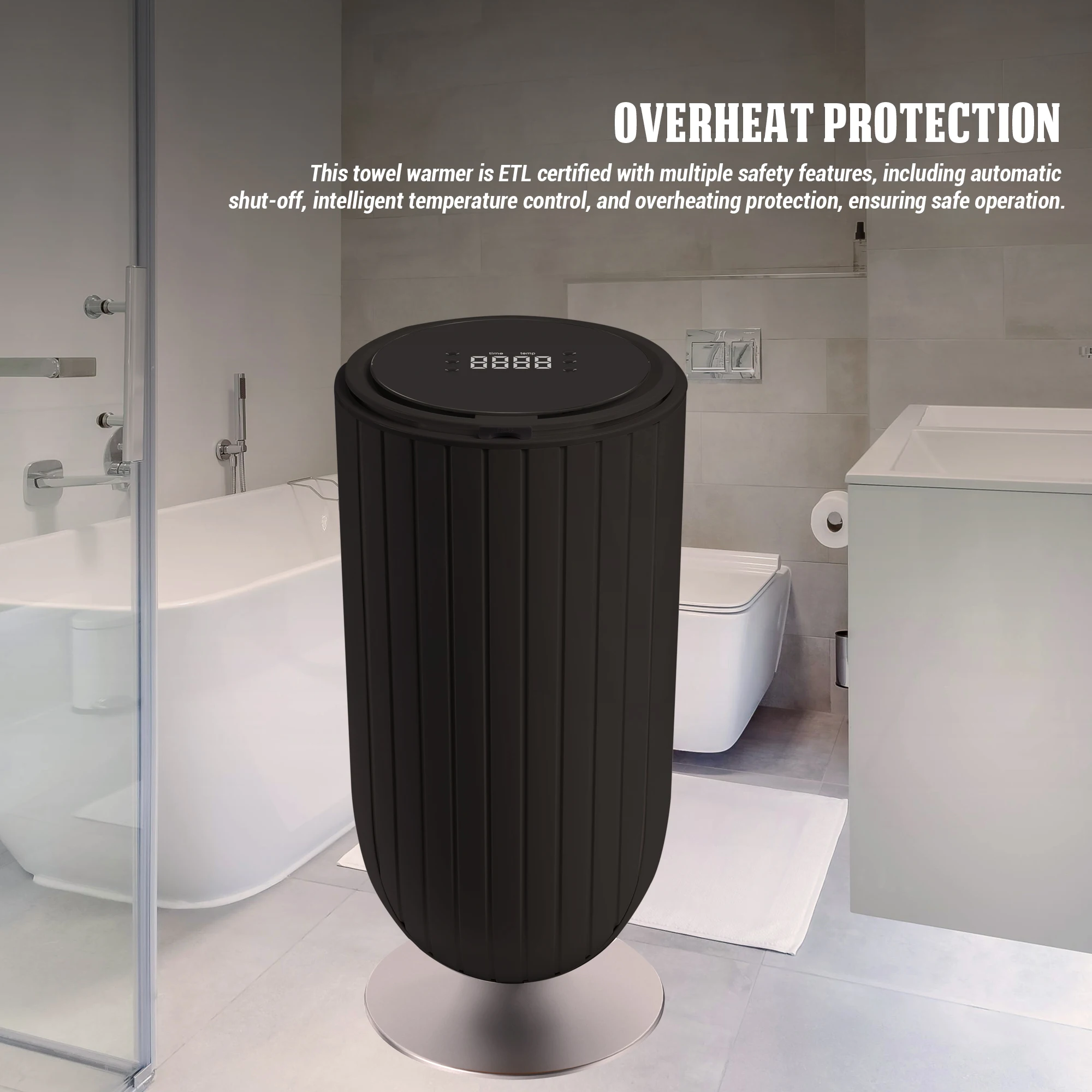 Phantomgogo aquecedores de toalhas elétricos para banheiro aquecedor de toalhas balde cobertor aquecedores para casa roupões aquecedor 27l grande