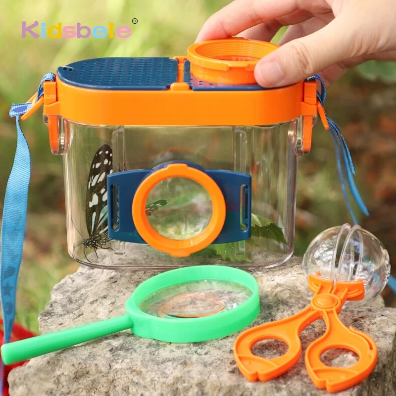 

Bug Viewer Outdoor Insect Box Magnifier Observer Kit Insect Catcher Cage Kids Science Nature Exploration Tools Educational Toy