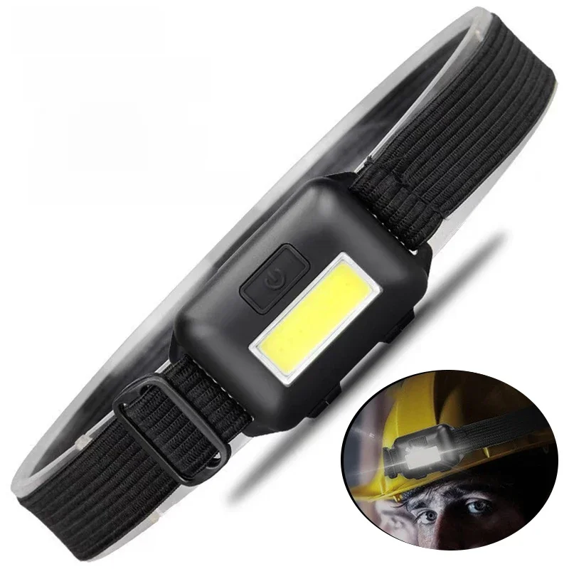 AliExpress cycle zone Mini Headlight COB LED Headlamp 3 Modes Waterproof Headlight Head Flashlight Torch Lantern for