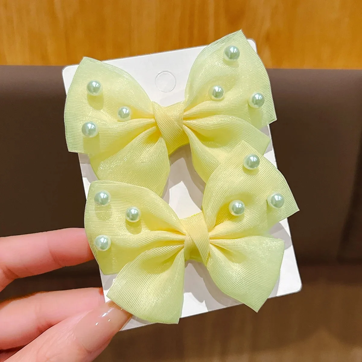 2 jolies pinces à cheveux à nœud jaune et accessoires pour cheveux adaptés à un usage quotidien