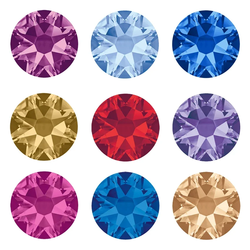 YANRUO 2088NoHF 8 Big 8 Small Non Hotfix DIY Strass Crystal Rhinestones Stick On Nail Art Decorations DIY Needlework Clothes — zdjęcie 2