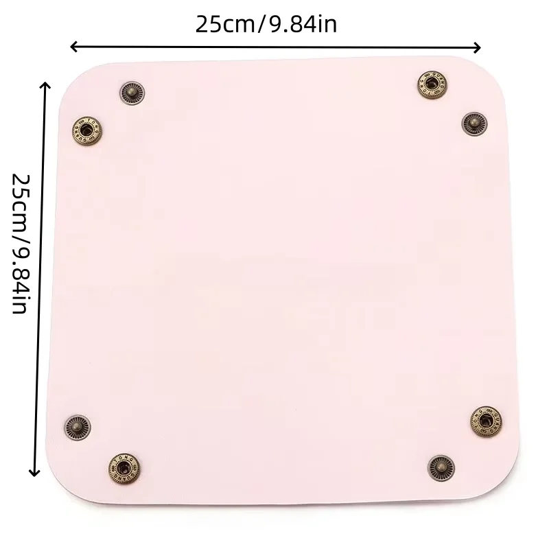 1 шт. 25x25 см кожаный лоток для хранения в скандинавском стиле, настольный органайзер для ключей, ювелирных изделий, косметики, складной органайзер, домашний деко