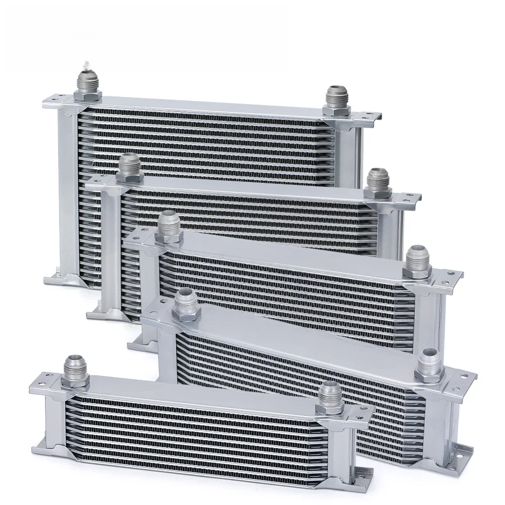 AN10 Aluminium Radiator 10/13/15/16/19/25/30 Rij Britse Type Auto Motoroliekoeler Koeling Radiator Vervanging Universele Koeler - afbeelding 2