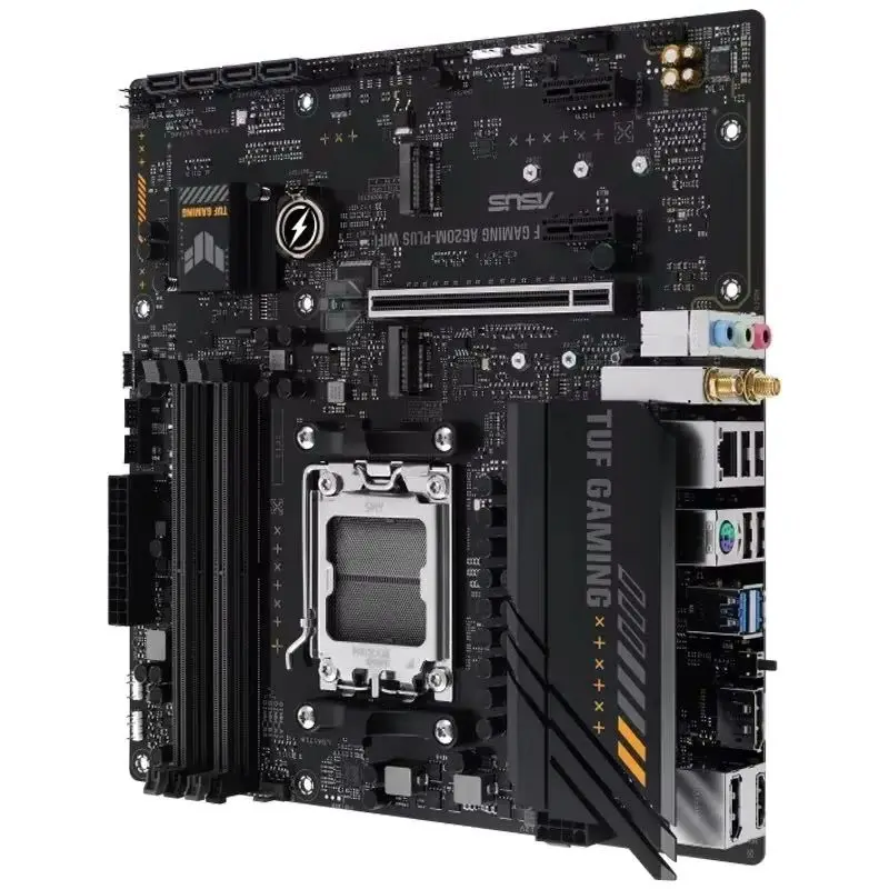 ASUS TUF GAMING A620M-PLUS WiFi Gaming Motherboard AM5 Ryzen 7000 AMD MicroATX DDR5 PCIe 4.0 2xM.2 Slots 2.5Gb LAN Wi-Fi 6 HDMI