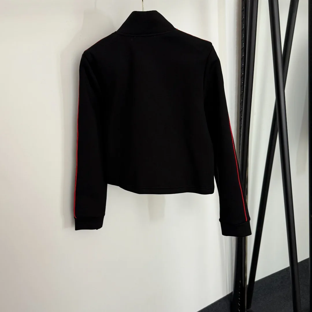 

25 Autumn new sportswear set: stand-up collar long-sleeved zipper jacket + casual tapered long pants