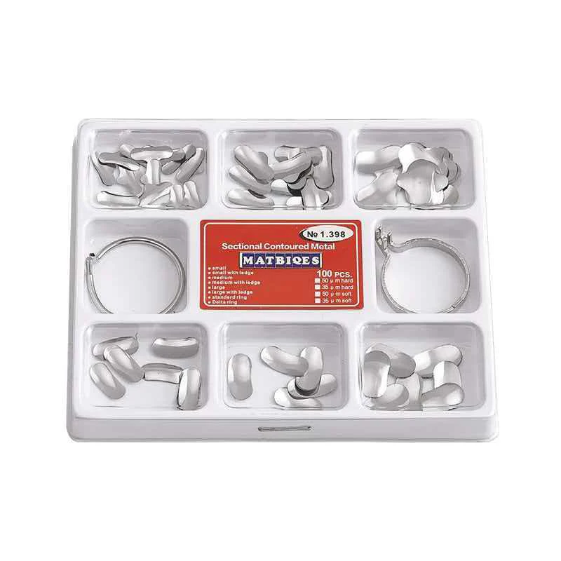 

Стоматологическое оборудование: Матрица композитная передняя из пищевой нержавеющей стали, универсальная, прочная конструкция, мягкий металл, ISO