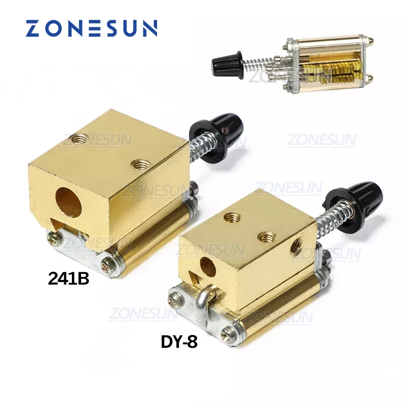 Zonesun molde titular da impressora de fita dy8 codificação dispositivo cabeça calor de carimbo bloco de calor hp241b impressora carta morrer caverna