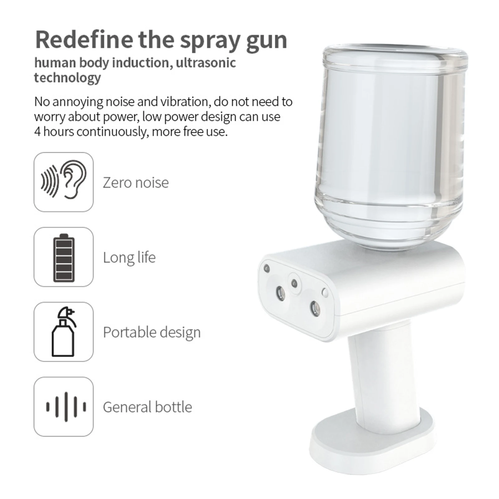 500ml Wireless Nano Sprayer Rechargeable Household Large Capacity Steam Machine Electrostatic Disinfecting for Home Garden Hotel