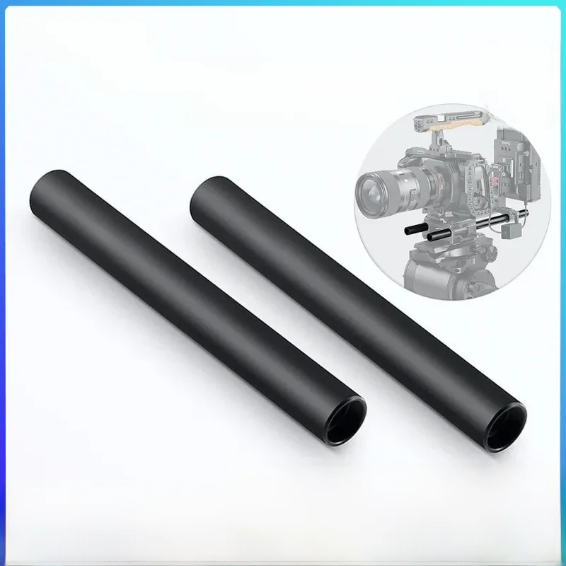SmallRig Camera Rail Rod Set, liga de alumínio, DSLR Camera, M12, fio fêmea, 1049, 10 cm, 15mm, 4 ",