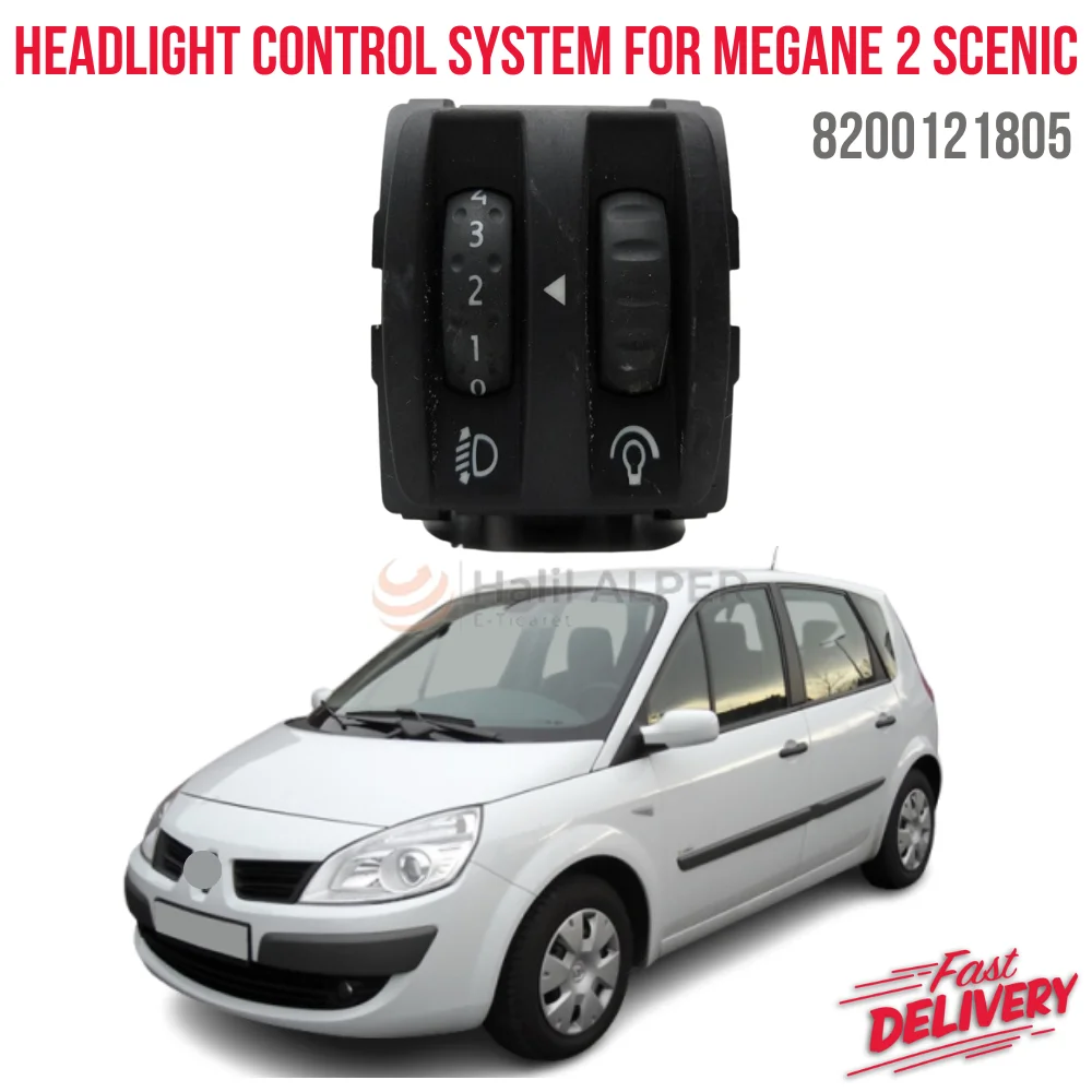 For Renault Megane 2 Scenic Oem light control headlight leveling system switch 8200121805 fast shipping high quality spares parts