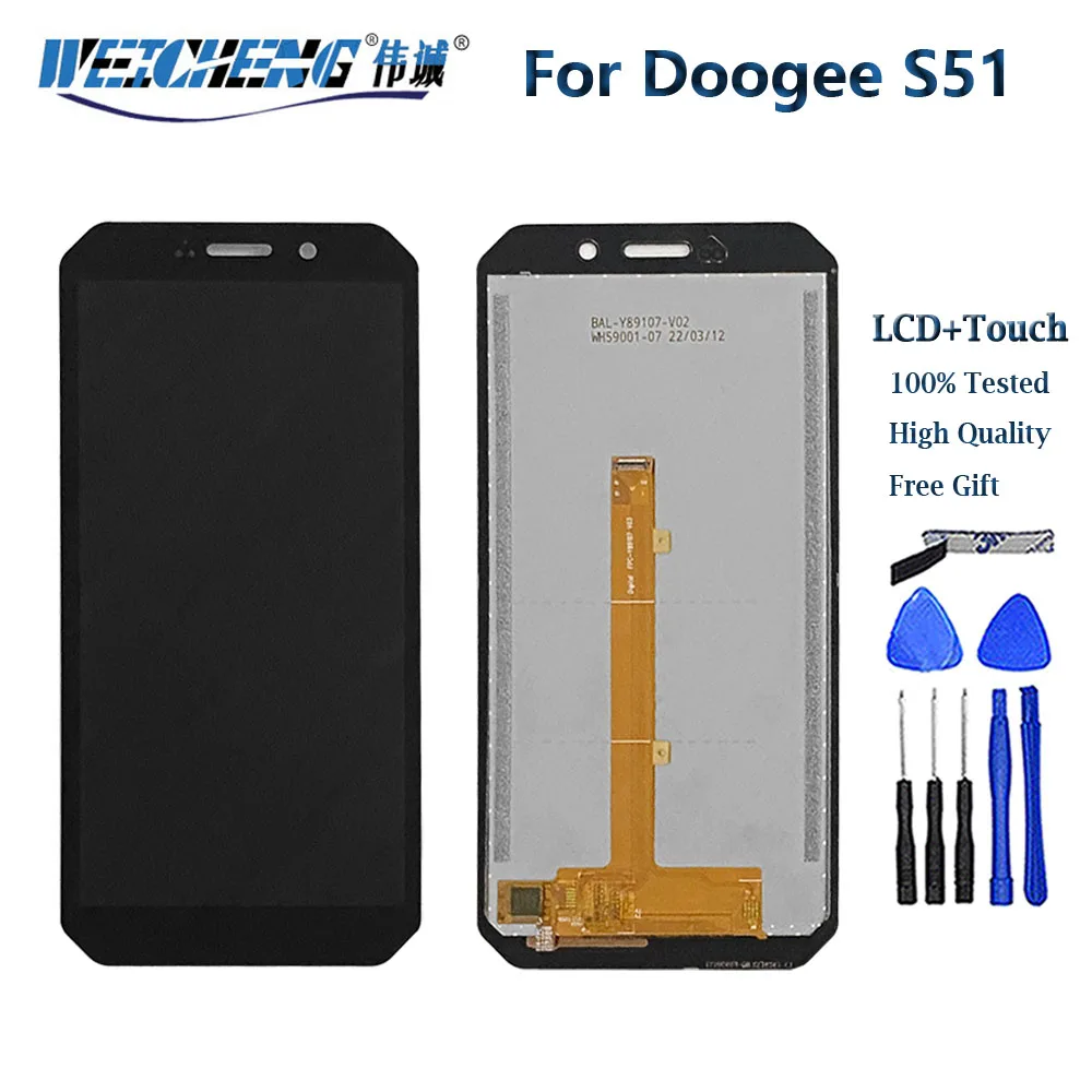 

Original New For DOOGEE S51 LCD Display Screen + Touch Panel Digitizer Assembly For DOOGEE S61 Pro LCD Display Repair Parts