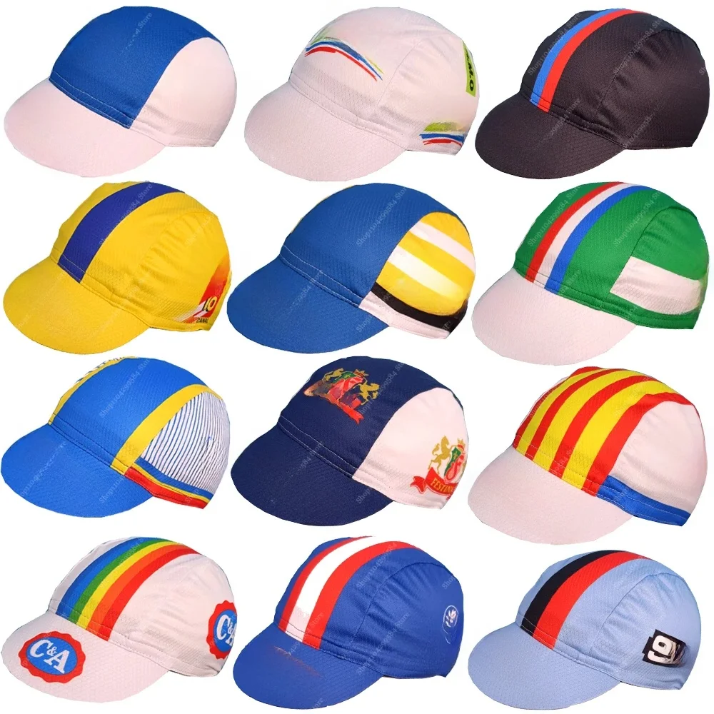 AliExpress NONE Retro Cycling Hat Funny Summer Road Bicycle Cap Breathable Colorful Bike Headwear for Men and Women Gorra Cycling