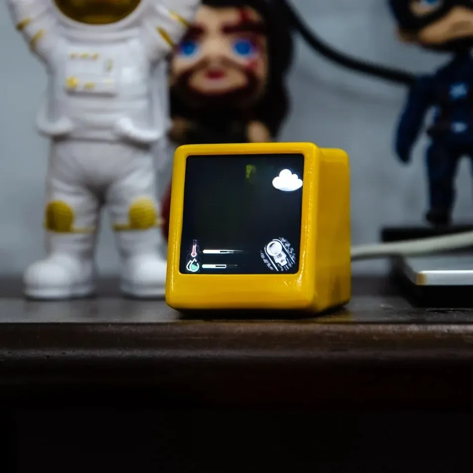 Super cool mini WiFi desktop weer digitaal klokstation met IPS LCD-schermgadget voor decoratie - afbeelding 2