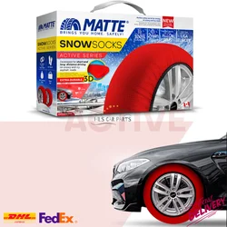 Car Snow Tire Socks for Winter Easy Grip - Active Series (Textile Snow Chain - For Safe Driving on Snowy & Icy Road)