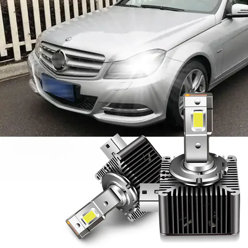 2 szt. Reflektor LED do samochodu CANbus D1S D1R 32000lm zestaw żarówek do wymiany lamp konwersyjnych do Mercedes-Benz klasy C W204 2007-2014 — zdjęcie 2