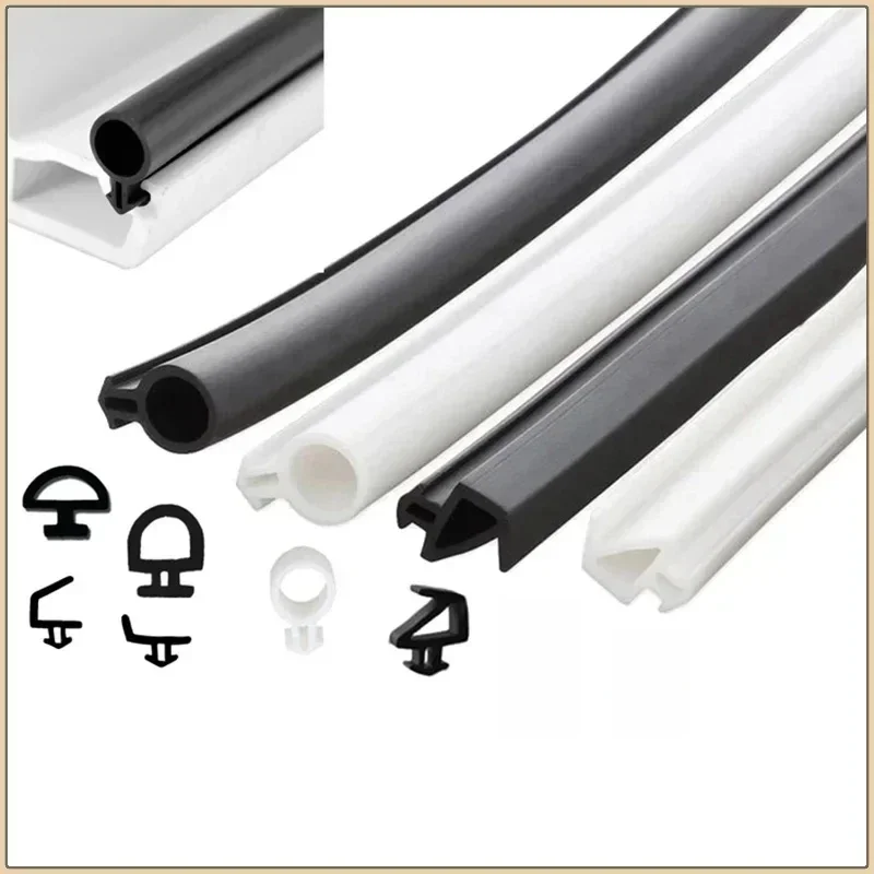 Bande d'étanchéité pour porte et fenêtre en alliage d'aluminium, pont de 1/2/5m, Type de fente, bande en plastique et Silicone, isolation phonique, étanche au vent
