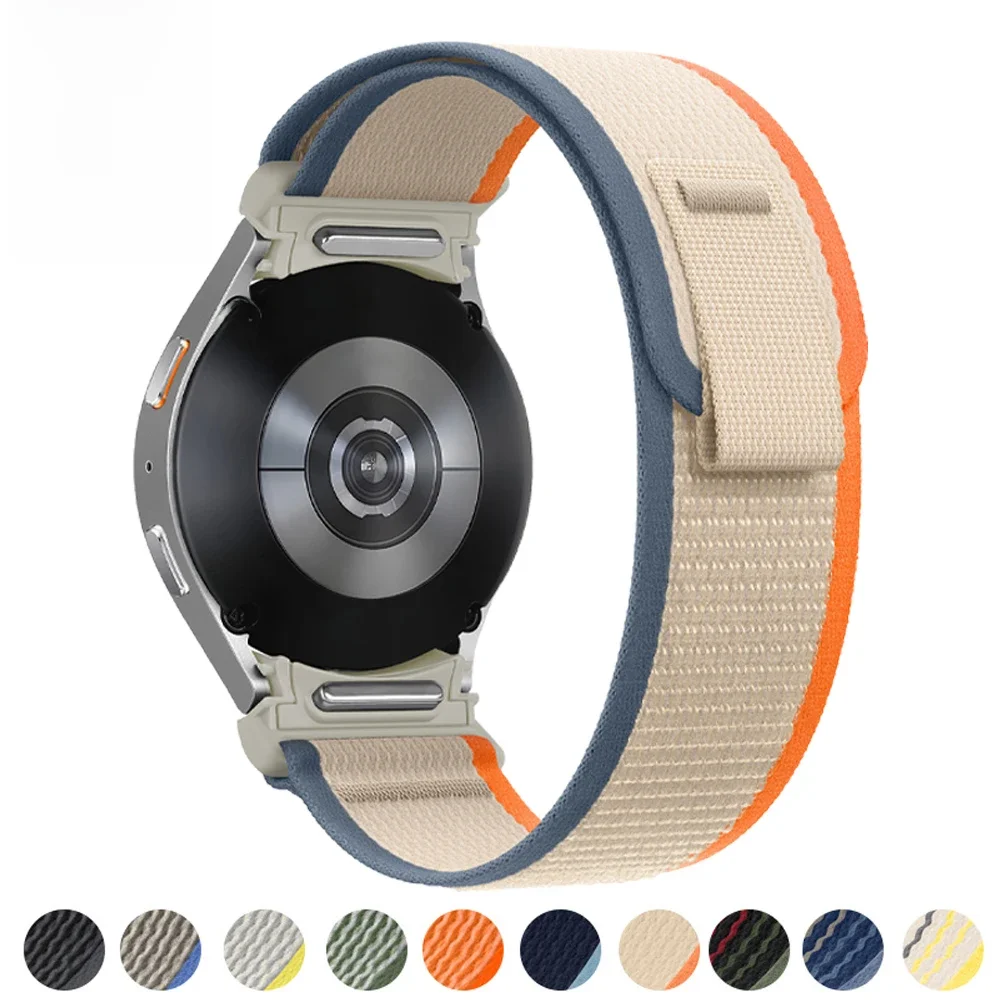 Pasek z pętlą szlakową do zegarka Samsung Galaxy 7 6 5 4 44 mm 40 mm/FE/5 Pro 45 mm Nylonowa bransoletka correa watch6 classic 47 mm 43 mm Pasek — zdjęcie 2
