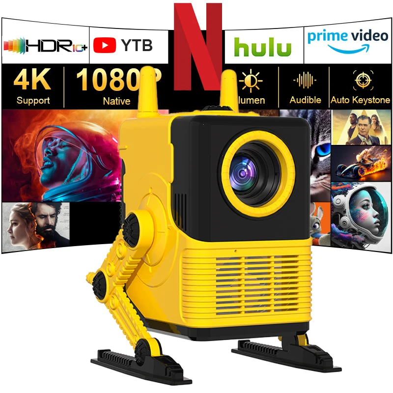 

Xbj Multifunctional Smart Projector - Android 11.0 System, 1080P Full Hd, Auto Focus & Keystone Correction, Compatible W