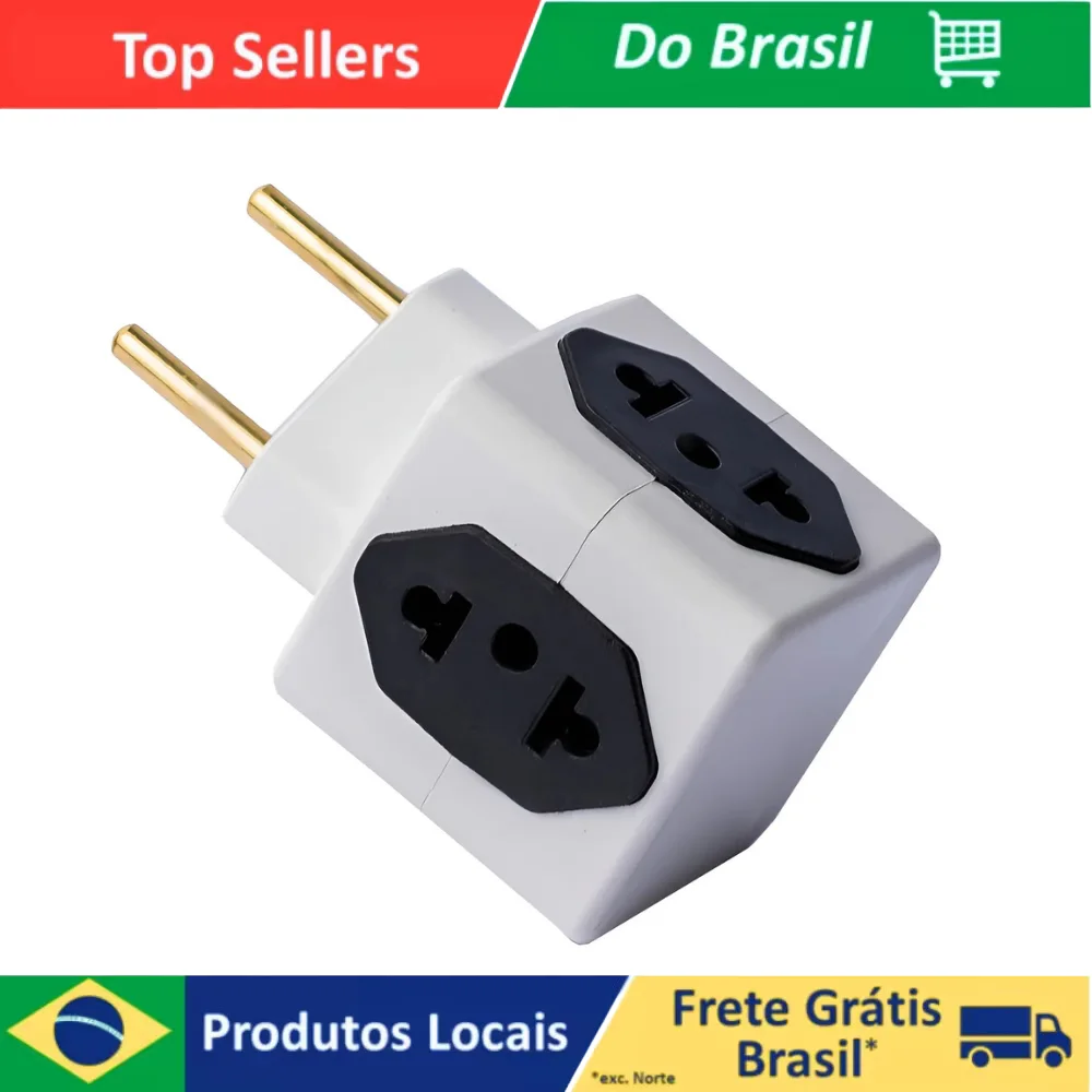 Adaptador Benjamín Cubo 4 Tomadas Casa e