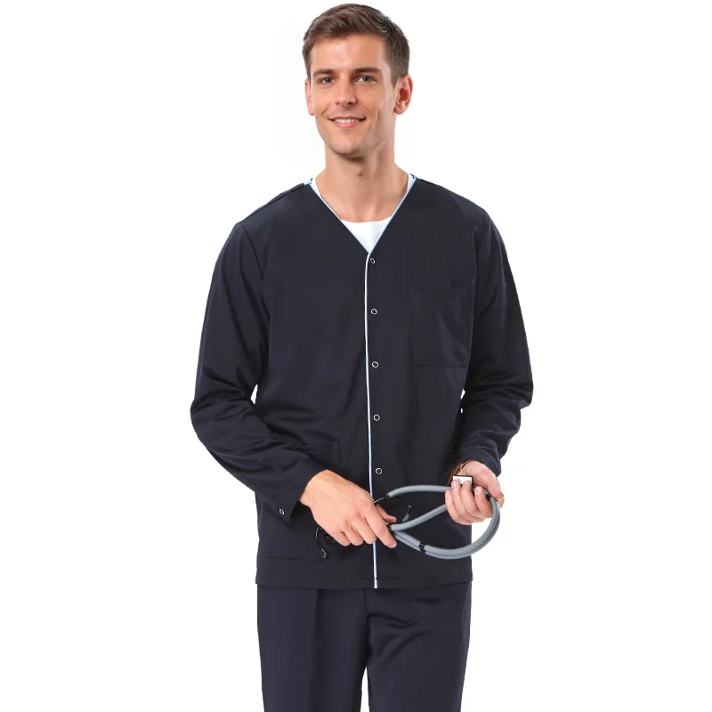 Anti Leges™Veste de gIslande soyeuse pour hommes et femmes, uniforme médical d'échauffement, vestes génératrices, vêtements de travail d'hôpital, tenues d'infirmière médecin, L3