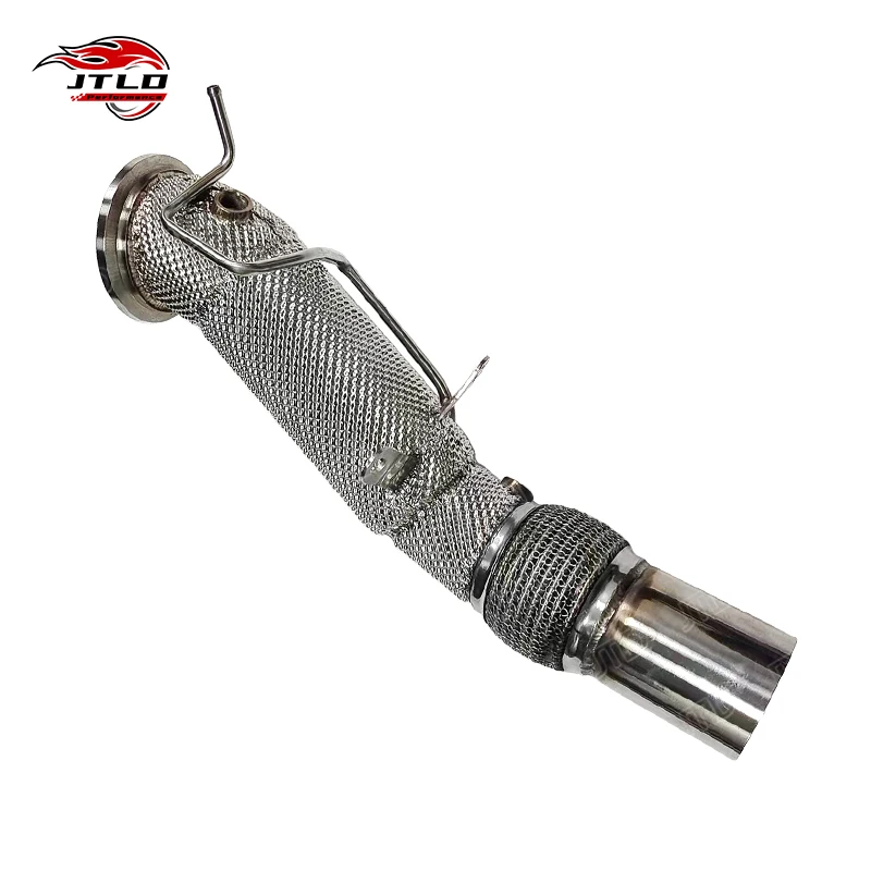 JTLD 304SS Exhaust Test Pipes for BMW B48 G20 G21 G22 G23 320 330I 420 430I Exhaust Catless Downpipe Heat Shield With OPF