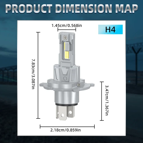 Imagen 2 del producto Faros delanteros Led H4 de haz alto y bajo Canbus 150W 6000K bombillas superbrillantes Turbo CSP lámpara de luz delantera 20000LM