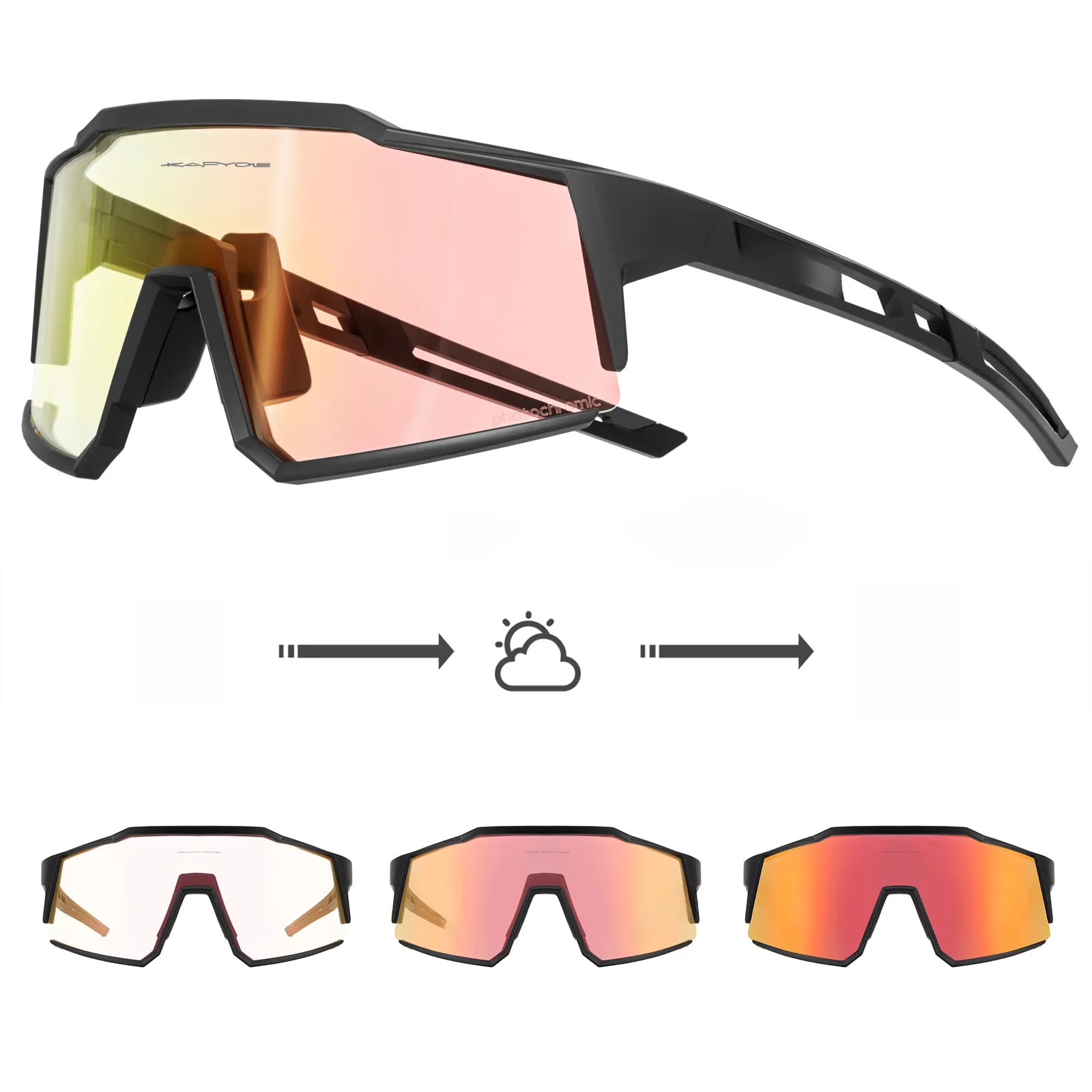 AliExpress kapvoe Kapvoe Outdoor Photochromic Sunglasses Cycling Sports Bike Glasses Man Women Road Bicycle Cycling Glasses UV400 Running Goggles
