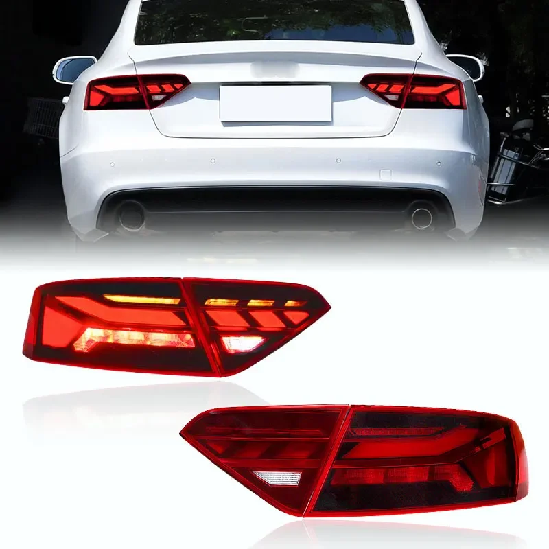 Voor Audi A5 Achterlicht Assemblage 2008-2016 Oud Tot Nieuwe S5 Dynamische Drl Led Stromend Draaisignaal Achterlicht Autolamp Onderdelen - afbeelding 2