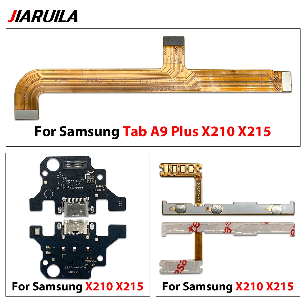 Cable flexible principal para Samsung Tab A9 A9 Plus X210 X215, cable flexible para puerto de carga USB, cable flexible para botón de encendido/apagado