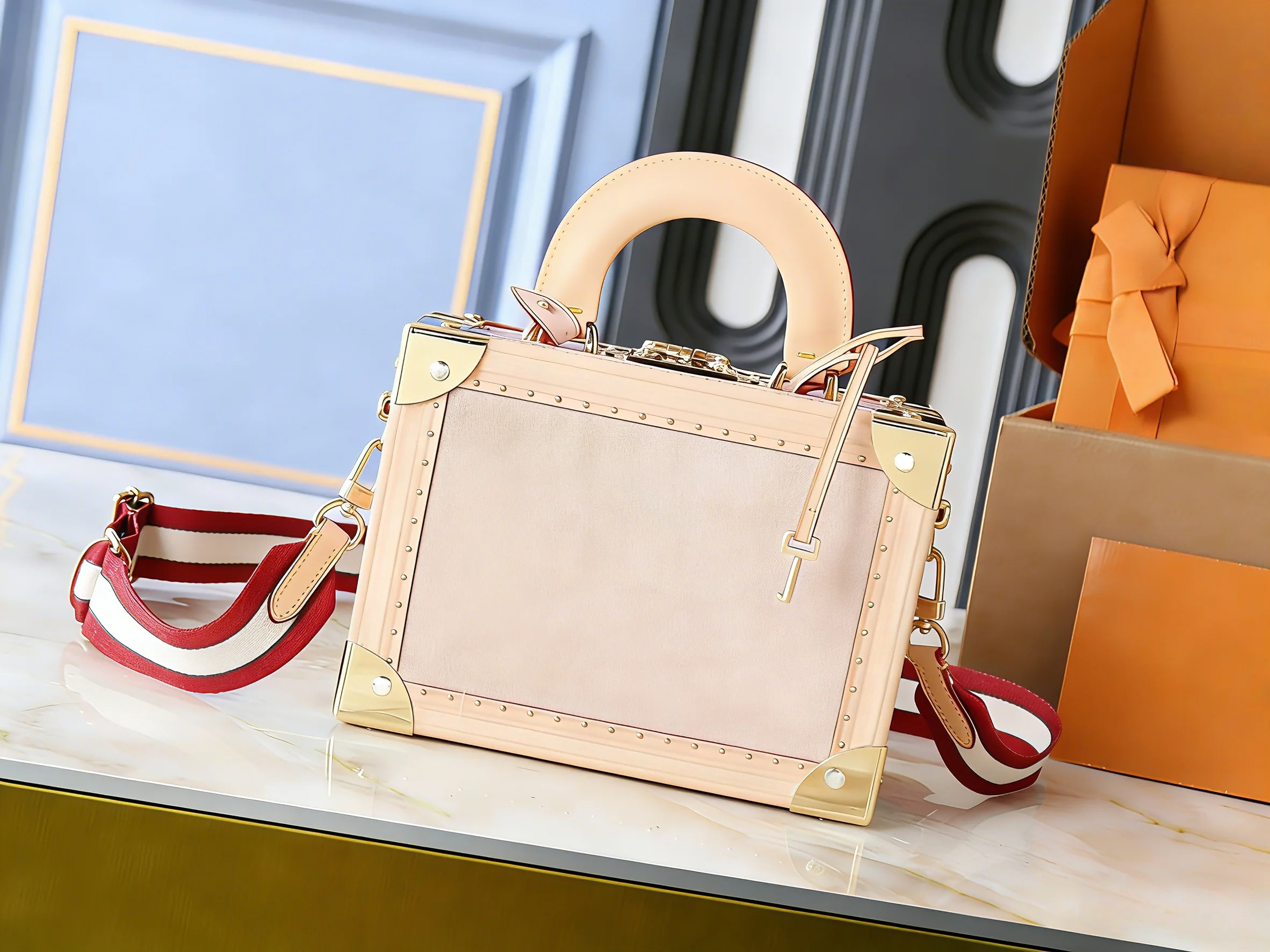 

2026 New Vintage Clasp Handbag For Women A Versatile And Fashionable Shoulder Bag With Elegant Style 22.5*17.5*11cm