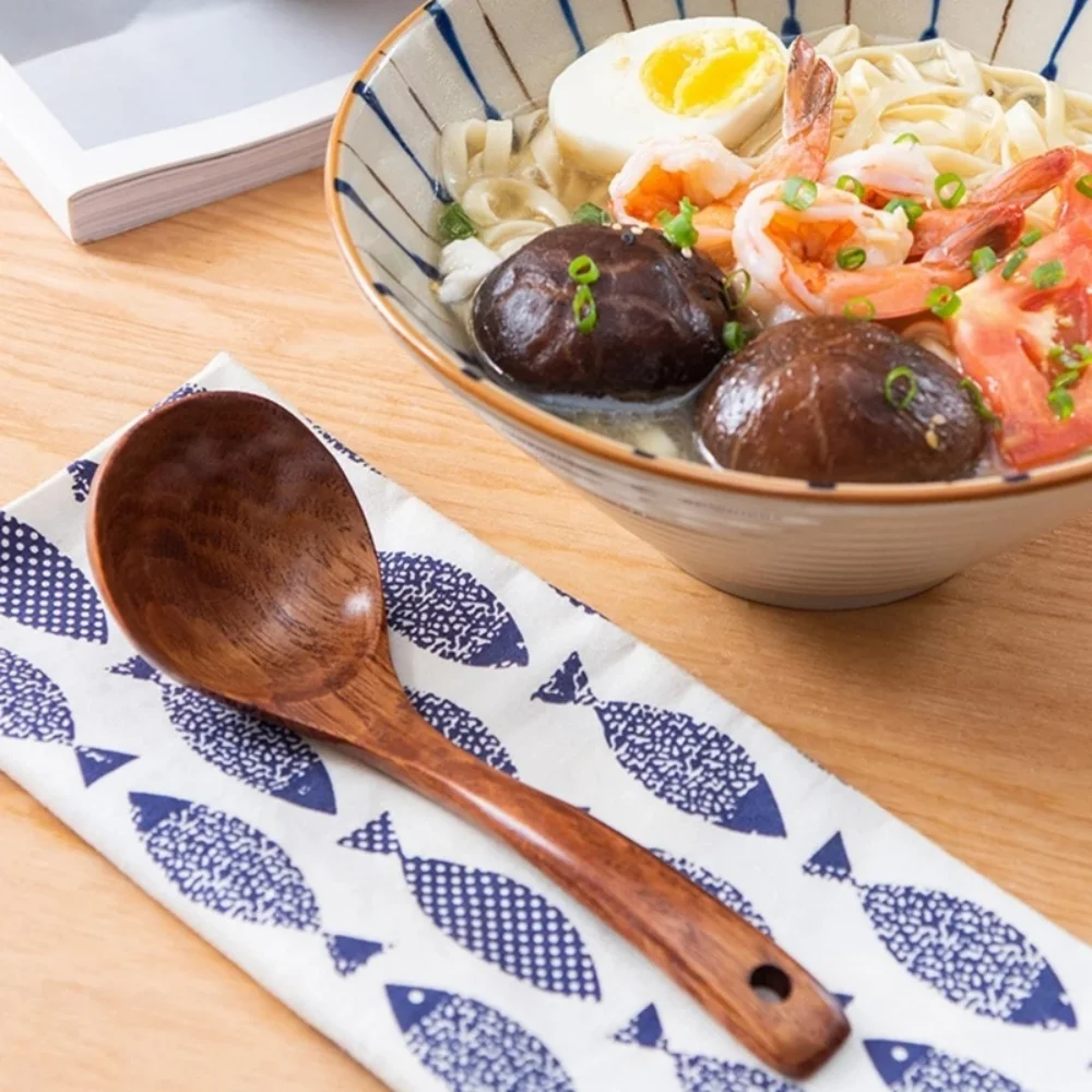 

26cmx8.9cm Wooden Soup Spoon Cooking Utensil Tool Soup Teaspoon Catering Big Wooden Spoon Bamboo Spoon Dinner Spoon
