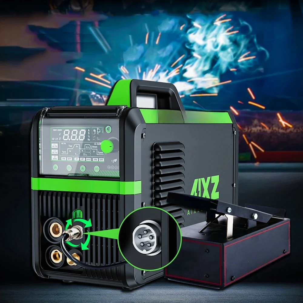 AIXZ 200A 5 in 1 Aluminium Lasmachine AC DC HF TIG Lasser Puls IGBT Inverter ARC Force 2T 4T Multifunctionele Lassers AIT200P - afbeelding 2