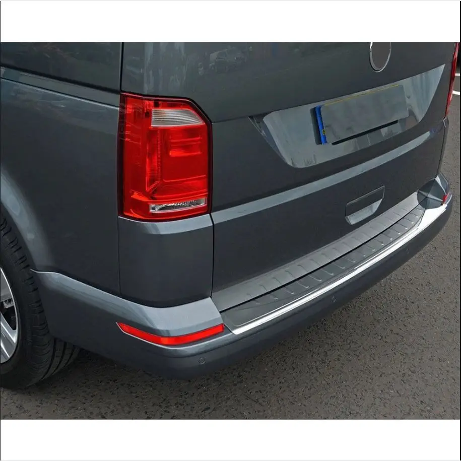 For Volkswagen VW T6 Transporter Chrome Rear Bumper Sill Stone Double Door 2015 And Above Models Stainless Steel. A + Quality