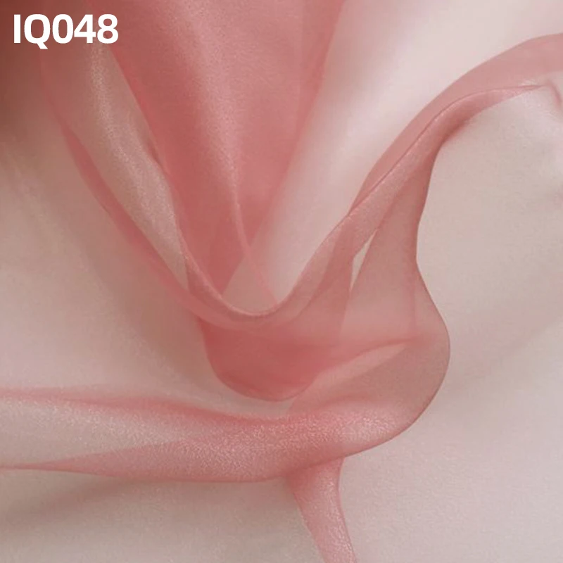 100% silk organza fabric solid multi colors natural mulbery organic woven plain  Gauze Tecido Meter cloth textile material