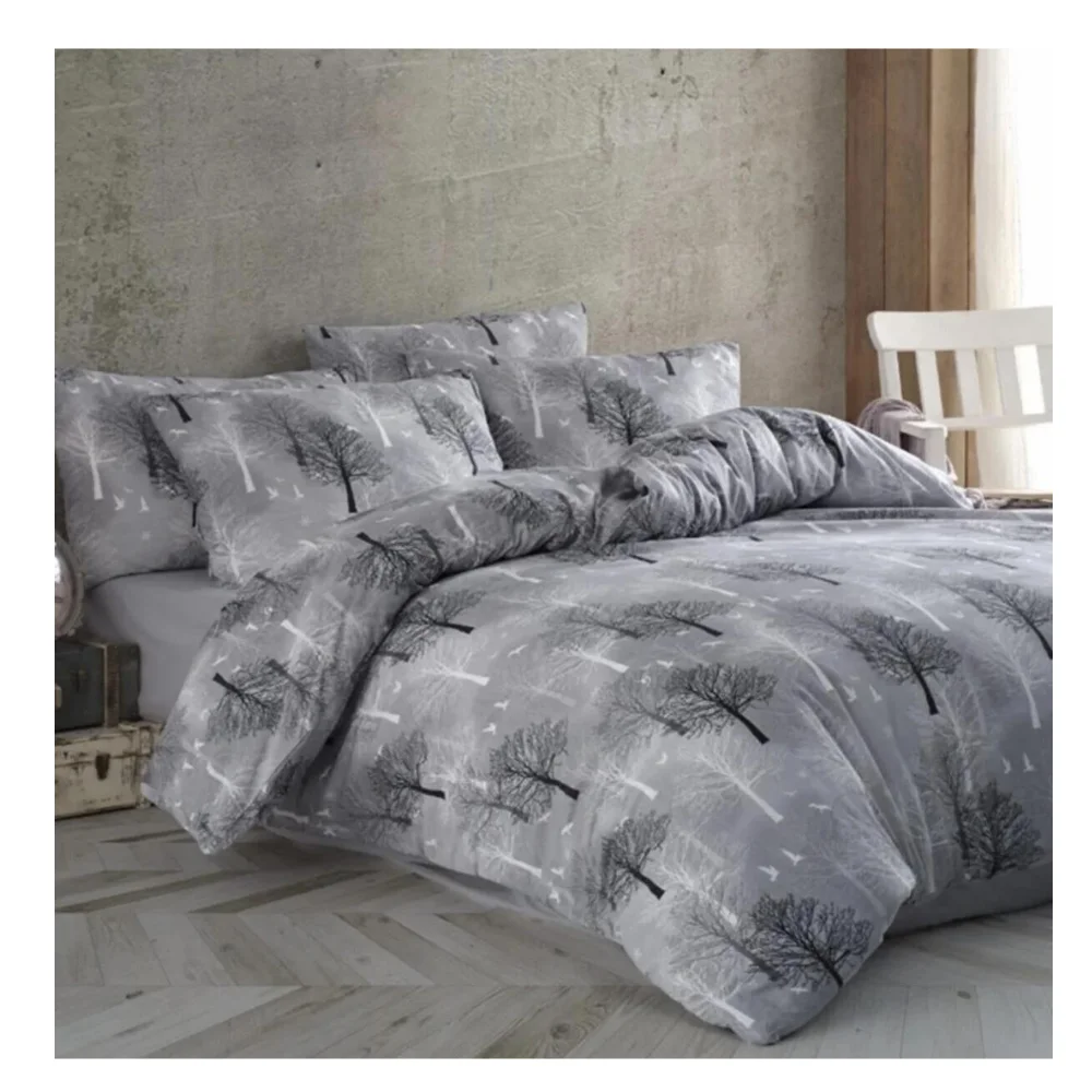 Gray Parkway Personality Duvet cover Double Tree Pattern Luxury Cotton Gift Dowry Cover Set - Set 2023