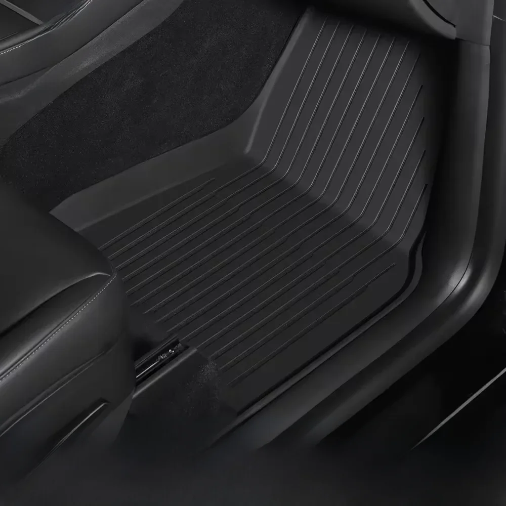 YZ Tesla vloermatten Model Y 2021-2026 Model 3 Highland kofferbakmat bagagemat TPE waterdicht antislip set vloermatten - afbeelding 2