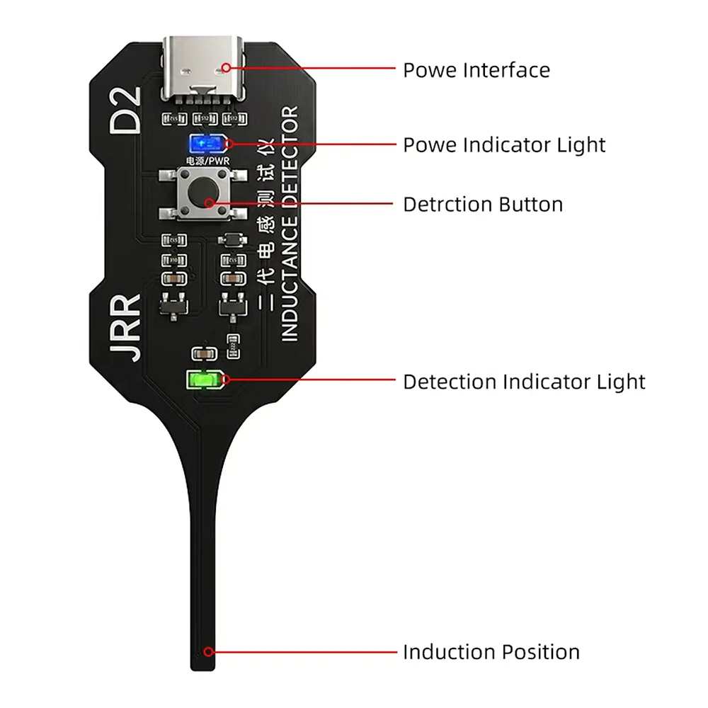 Type-C Inductor Detector Tool Motherboard Coil Tester for phone motherboard Repair Electromagnetic Induction Quick Fault Check image 5