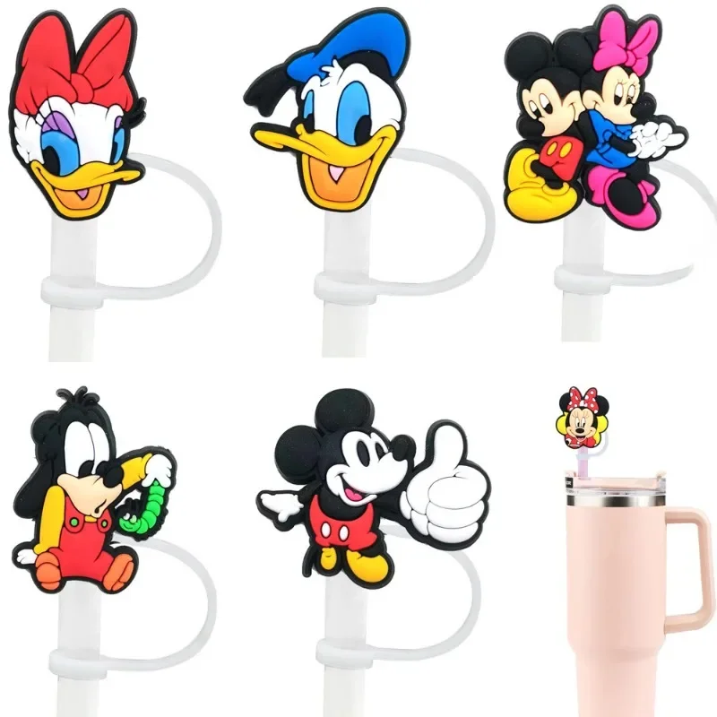 Couvercle de paille série Disney Mickey pour tasse Stanley, 10mm, en Silicone, Compatible avec gobelet de 30 et 40 Oz avec couvercle d'embouts de poignée
