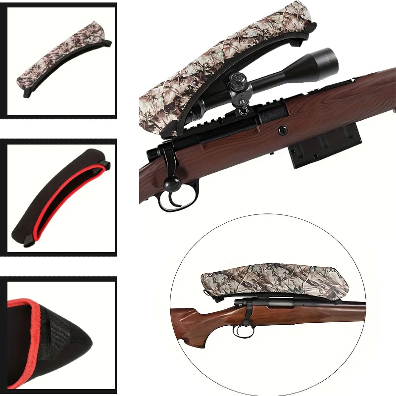 

Waterproof Dustproof Rubber Scope Cover with Camo Pattern, Hunting Riflescope Protector Case