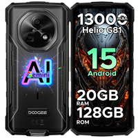 Global Version DOOGEE Fire 5 Pro Rugged Phone 13000mAh Large Battery Helio G81 Octa Core 20GB+128GB 6.6\