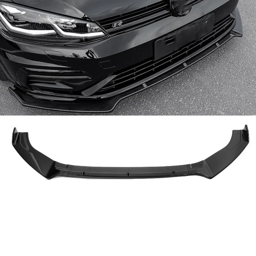 3 Pcs Front Bumper Lip For Vw Golf 6 MK6 2008-2012 Body Kit Car Accessories Spoiler Splitter Diffuser Flap Sport Bumper Exterior