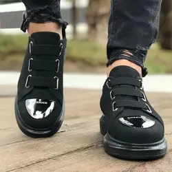 CHEKICH Original Brand Black Color 2024 men's sneakers for Summer with Elastic band Mirror Decorated quality leather Shoes CH251